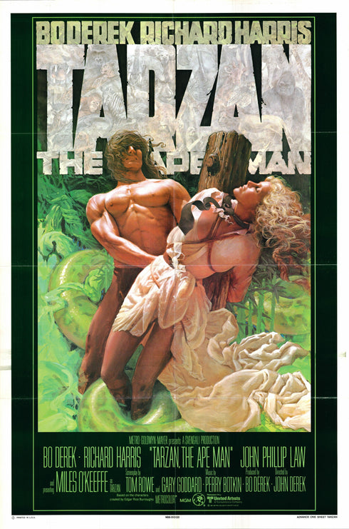 tarzan the ape man 1981 one sheet poster folded